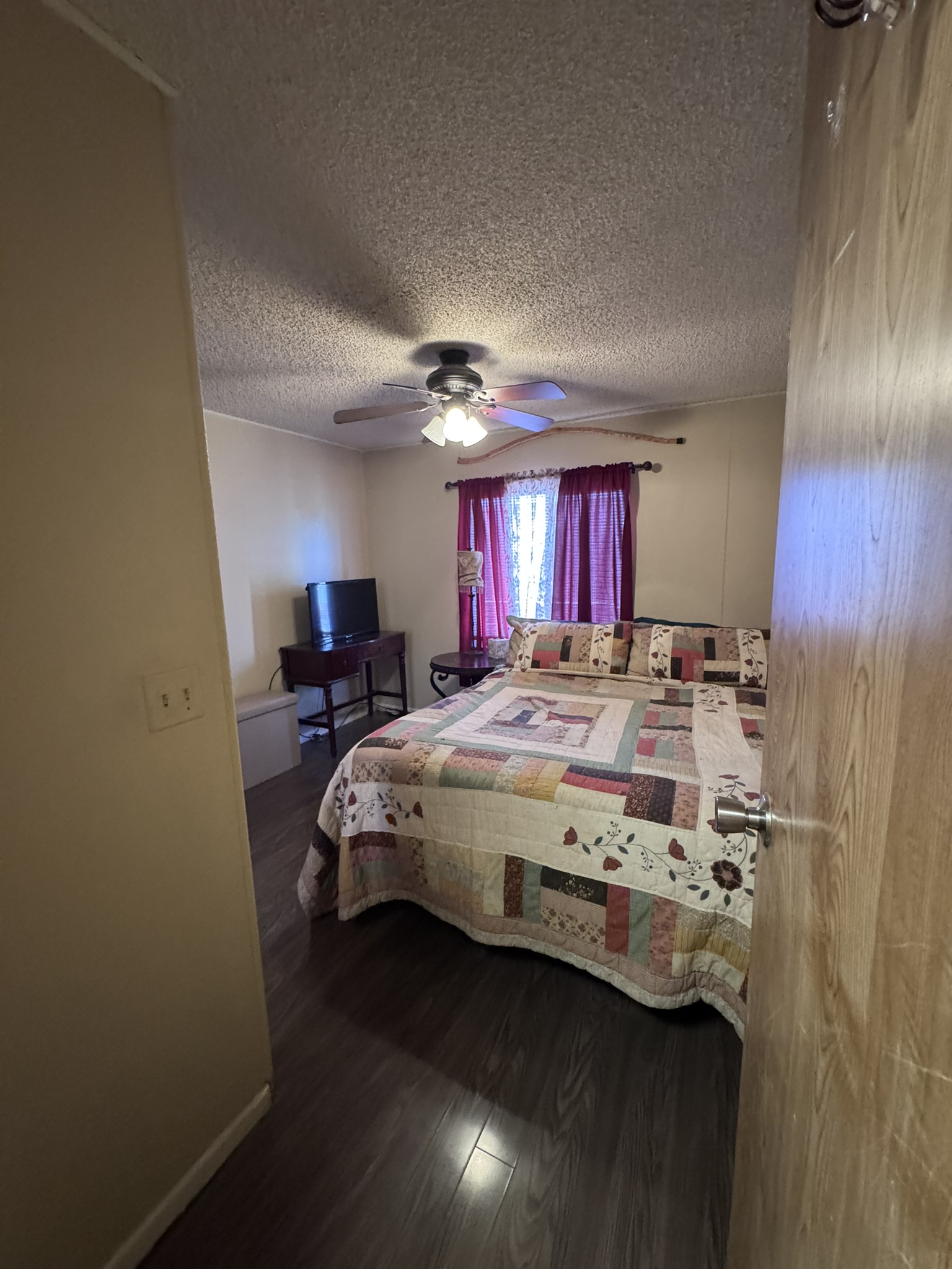 The guest bedroom — comfortable and light-filled